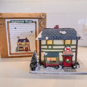 1992 Silvestri Hearthstone Village, Red Rider Toy Shoppe, Light Up, Original Box